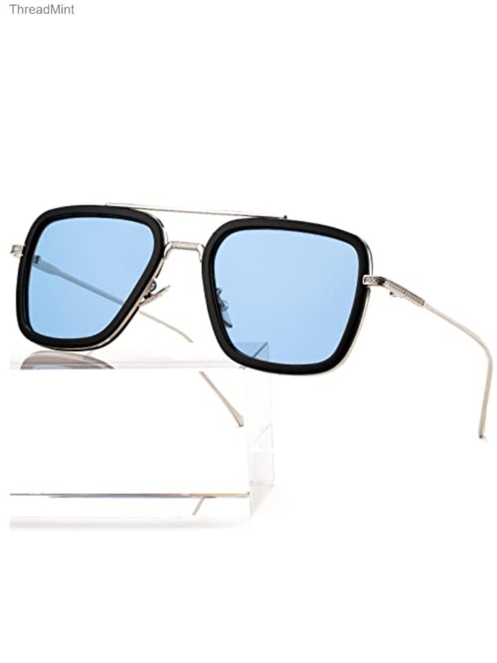 Vintage Square Metal Frame Polarized Sunglasses 100 percent UV Protection